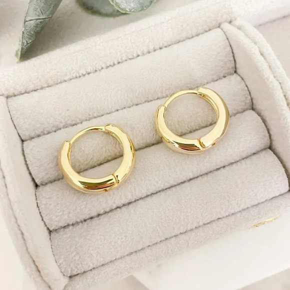 925 Sterling Silver Small Hoop Earrings Small Huggies Minimalist Hoop Earrings - Picture 9 of 11